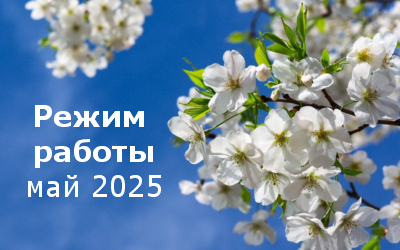 Режим работы в майские праздники 2025 г.
